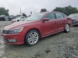 Volkswagen salvage cars for sale: 2017 Volkswagen Passat SEL Premium