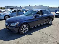 Salvage cars for sale at Vallejo, CA auction: 2017 Mercedes-Benz C300