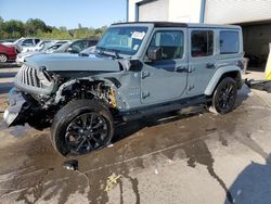 Salvage cars for sale at Duryea, PA auction: 2024 Jeep Wrangler Sahara 4XE