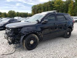 Salvage cars for sale at West Warren, MA auction: 2017 Ford Explorer Police Interceptor