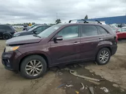 Salvage cars for sale at Woodhaven, MI auction: 2012 KIA Sorento SX