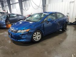 Honda salvage cars for sale: 2012 Honda Civic LX