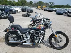 Salvage motorcycles for sale at Des Moines, IA auction: 1987 Harley-Davidson Fxst Custom