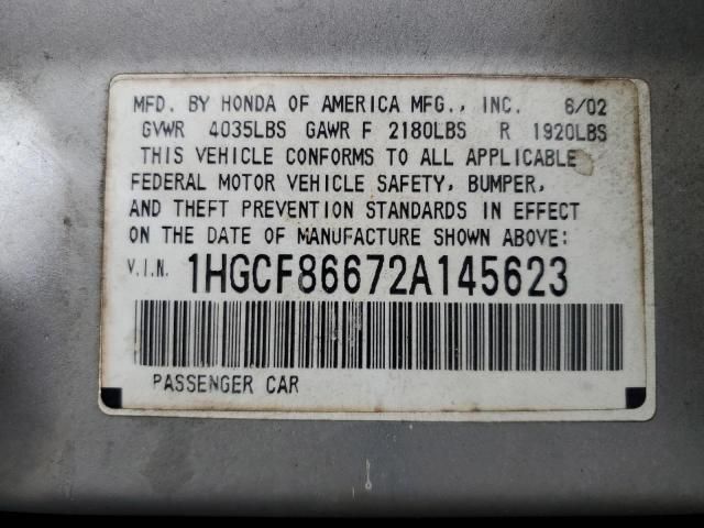 2002 Honda Accord Value