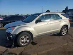 Salvage cars for sale at Woodhaven, MI auction: 2014 Chevrolet Equinox LS