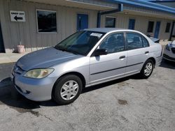 Salvage cars for sale from Copart Fort Pierce, FL: 2005 Honda Civic DX VP