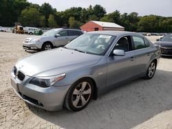 Salvage cars for sale at Mendon, MA auction: 2007 BMW 525 XI