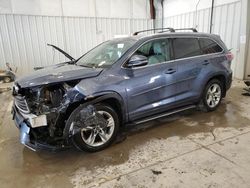 Salvage cars for sale at Franklin, WI auction: 2016 Toyota Highlander Limited