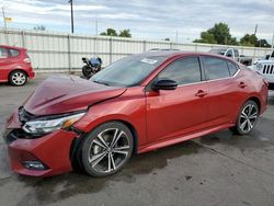 Nissan salvage cars for sale: 2020 Nissan Sentra SR