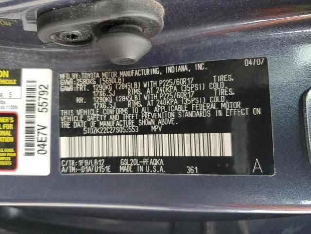 2007 Toyota Sienna XLE