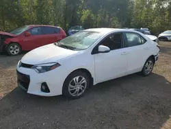 Salvage cars for sale at Cookstown, ON auction: 2016 Toyota Corolla L