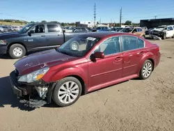 Subaru Legacy Vehiculos salvage en venta: 2012 Subaru Legacy 2.5I Limited