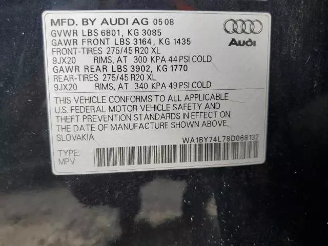 2008 Audi Q7 3.6 Quattro Premium