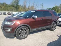 Salvage cars for sale at Leroy, NY auction: 2016 Ford Explorer Platinum