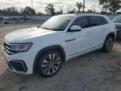 Salvage cars for sale at Riverview, FL auction: 2021 Volkswagen Atlas Cross Sport SEL Premium R-Line