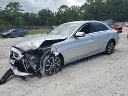 Salvage cars for sale at Fort Pierce, FL auction: 2016 Mercedes-Benz C 300 4matic