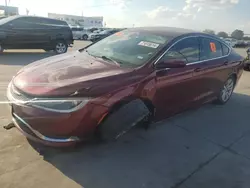 Salvage cars for sale at Grand Prairie, TX auction: 2015 Chrysler 200 Limited