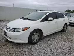 Salvage cars for sale from Copart Columbus, OH: 2012 Honda Civic Hybrid