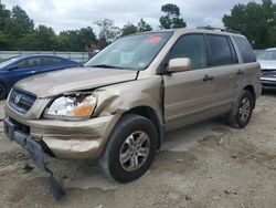 Salvage cars for sale at Hampton, VA auction: 2005 Honda Pilot EX