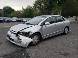 Salvage cars for sale at Portland, OR auction: 2008 Honda Civic Hybrid