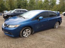 Salvage cars for sale at Cookstown, ON auction: 2013 Honda Civic LX