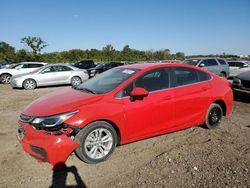 Chevrolet salvage cars for sale: 2019 Chevrolet Cruze LT