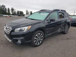 Salvage cars for sale at Portland, OR auction: 2017 Subaru Outback 2.5I Limited