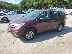 Salvage cars for sale at North Billerica, MA auction: 2015 Honda CR-V LX