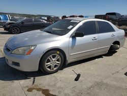 Salvage cars for sale at Grand Prairie, TX auction: 2007 Honda Accord SE