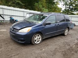 Salvage cars for sale at Center Rutland, VT auction: 2004 Toyota Sienna LE