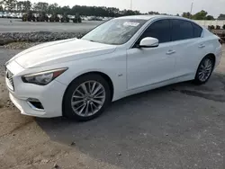 Flood-damaged cars for sale at auction: 2018 Infiniti Q50 Luxe