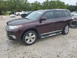 Salvage cars for sale at Houston, TX auction: 2013 Toyota Highlander Limited