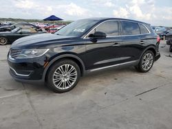 Salvage cars for sale at Grand Prairie, TX auction: 2016 Lincoln MKX Reserve