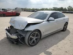 Salvage cars for sale from Copart Houston, TX: 2018 BMW 430I Gran Coupe