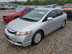 Salvage cars for sale at Memphis, TN auction: 2010 Honda Civic Hybrid