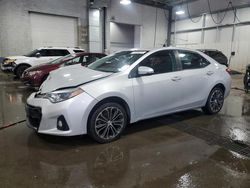 Salvage cars for sale at Ham Lake, MN auction: 2016 Toyota Corolla L