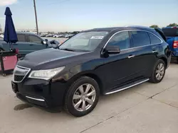 Salvage cars for sale at Grand Prairie, TX auction: 2014 Acura MDX Advance