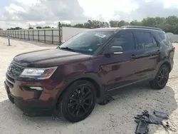 Salvage cars for sale at New Braunfels, TX auction: 2018 Ford Explorer XLT