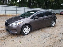 Salvage cars for sale at Austell, GA auction: 2017 KIA Forte LX