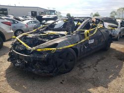 Salvage cars for sale at Elgin, IL auction: 2018 Tesla Model 3