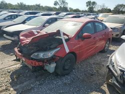 Salvage cars for sale at Wichita, KS auction: 2017 Chevrolet Cruze LS