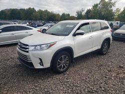 Salvage cars for sale at Chalfont, PA auction: 2019 Toyota Highlander SE