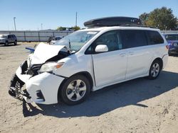 Salvage cars for sale at Sacramento, CA auction: 2018 Toyota Sienna LE