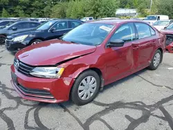 Salvage cars for sale at Exeter, RI auction: 2016 Volkswagen Jetta S