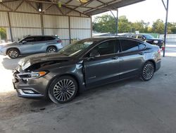 Ford salvage cars for sale: 2017 Ford Fusion Titanium HEV