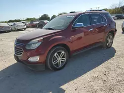 Salvage cars for sale at San Antonio, TX auction: 2016 Chevrolet Equinox LTZ