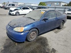 Salvage cars for sale from Copart Bakersfield, CA: 2002 Honda Civic EX