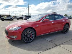 Salvage cars for sale at Grand Prairie, TX auction: 2015 Tesla Model S