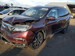 Salvage cars for sale at Brighton, CO auction: 2021 Honda Pilot Elite