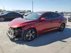 Salvage cars for sale at Grand Prairie, TX auction: 2021 Nissan Sentra SV